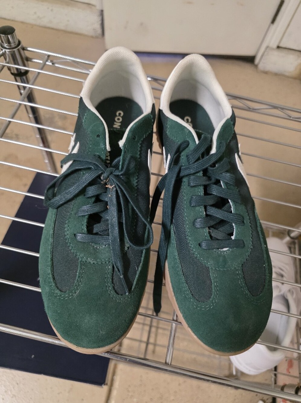 Converse Men's Green Suede & Textile Sneakers